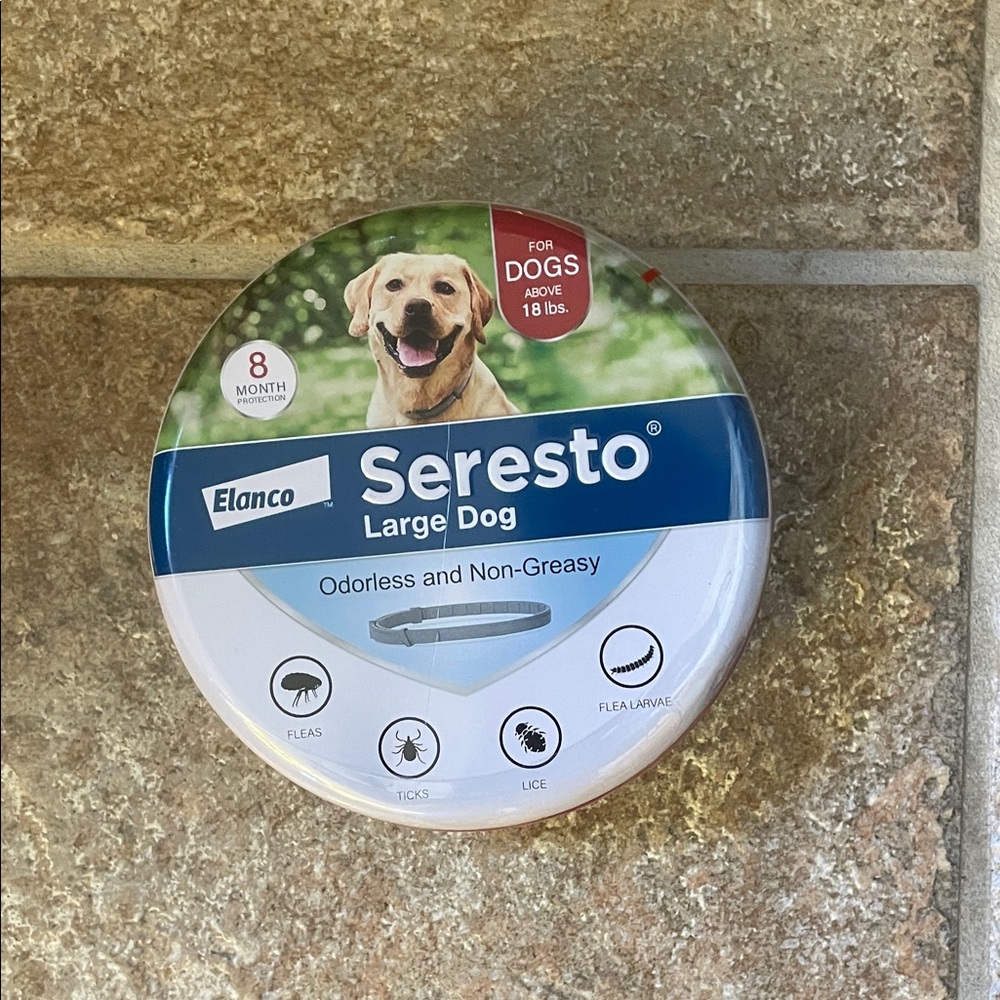 Elan Seresto Large Dog Collar - Blue and White